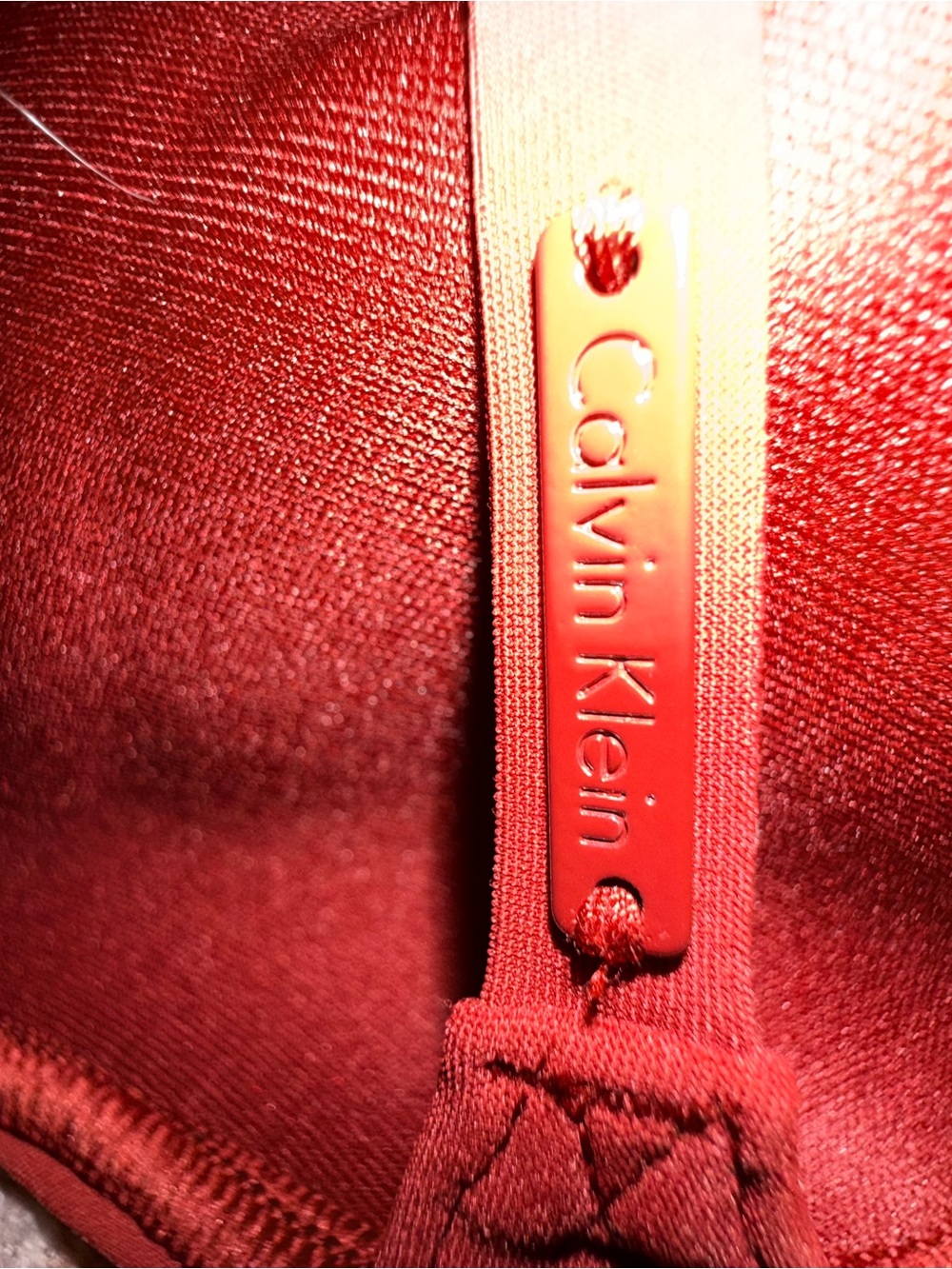 Calvin Klein 2 Pc Terracotta Swim Set Tankini Bikini Size 16 bathing suit CK - Picture 10 of 16